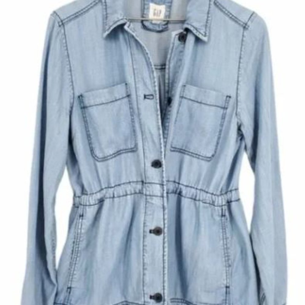 SALE!! Gap Denim Long Sleeve Utility Shirt Jacket | W Medium (M) Longsleeve
